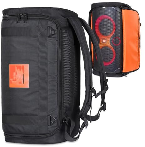 Travel Carry Case Storage Bag Compatible with JBL PARTYBOX 110 Portable Speaker and Accessories Carrying Tote Bag Dust Protective Cover Backpack (Black)