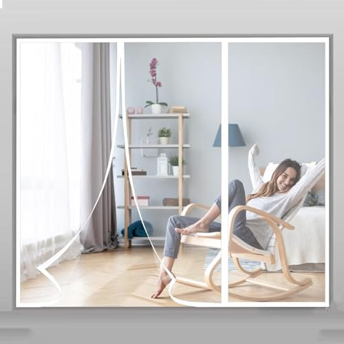 Zanzariera magnetica su misura 295x280cm Porta zanzariera magnetica personalizzata Bianco