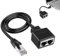 Ethernet RJ45 Divider, Ethernet Adapter Cable Extension from 1 to 2 Ports, RJ45 LAN Connectors Splitter Adapter, Ethernet RJ45 Divider, for Ethernet Network Adapter Male to Female, Black