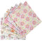 Qililandiy Baumwollstoff 100% Baumwolle Nähstoffe mit verschiedenen Muster Patchwork DIY Stoffpaket 46x56cm Zugeschnittene Stoff Quadrate zum Nähen Handwerk Deko (7 Stück Blumen)