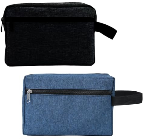 EUPSIIU 2 Stück Kulturbeutel Herren, Wasserabweisend Rasierentasche, Tragbare Kosmetiktasche, Waschtasche Herren, Kosmetiktasche für Reisen, Geschäftsreise, für Männer & Frauen