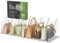 ANTOWIN 2 Pack Clear Purse Organizers for Closet, Adjustable Shelf Divider, Handbag Separators Storage Organizer, Shelf Divider in Bedroom, Office, Kitchen