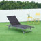 casa.pro Sonnenliege Baragiano Gartenliege 197 x 64 x 30 cm UV-beständig Relaxliege Aluminiumgestell wetterfest mit Rückenlehne 5-stufig verstellbar max. 150 kg Anthrazit/Dunkelgrau