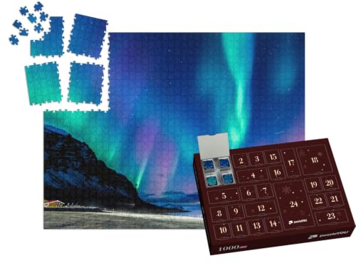 puzzleYOU: Puzzle-Adventskalender | „Farbenfrohe Polarlichter in Island“ – aus der Puzzle-Kollektion Nordlichter
