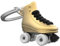 O meta[l]morphose METALMORPHOSE – Schlüsselanhänger Rollschuhe Gold – Passion Sport – Schlittschuhlaufen – Geschenk für Damen und Herren, goldfarben, one size, Retro