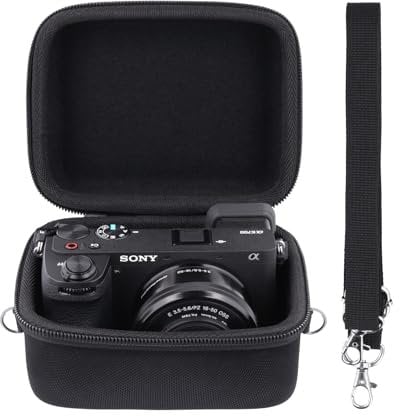 Aenllosi Custodia Rigida per Sony Alpha 6000 6300 6400 6500 6700 con Obiettivo da 16-50 mm per Fotocamera Mirrorless, Nero (Solo Custodia)