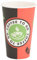 vidaXL Tazas de café de Papel 1000 uds 16oz 400ml Rojo y Negro