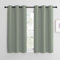 NICETOWN Vorhang Salbeigrün Vorhänge Blickdicht Kurz Gardinen mit Ösen 2er Set Gardinen Wohnzimmer Modern Kurz Verdunklungsvorhänge Thermo Gardinen Isolierend Kälte und Wärme, H137 x B107 cm