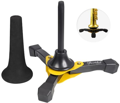 Danchet Supporto portatile pieghevole per sassofono soprano, supporto treppiede per sassofono, supporto portatile per sassofono soprano