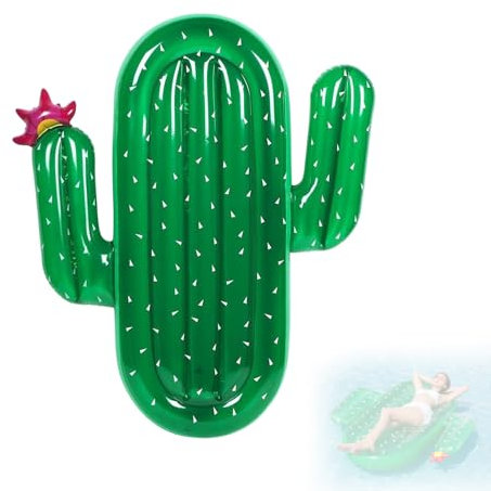 ACTOYS Luftmatratze Wasser Erwachsene Kinder, Luftmatratze Pool Aufblasbare, Aufblasbare Schwimmbett, Luftmatratze Pool Strand für Sommer Partys, Pool Strand (Kaktus)