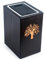 Poubelle en bois 8L avec couvercle Poubelle carrée avec seau intérieur en plastique pour chambre à coucher, salon, bureau, poubelle noire