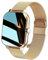 SEND UP Ultra-Sottile Orologio Intelligente da 1,69 Pollici Schermo Quadrato Bluetooth Chiamata IP67 Impermeabile Lungo Standby smartwatch con funzioni frequenze cardiache, sangue ecc. (oro)