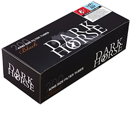 Dark Horse Black Filterhülsen, 15 mm, 200 Stück pro Box 15 Boxen (3000 Stück)
