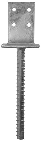 Pfostenträger Typ T mit Riffeldolle 400 mm feuerverzinkt