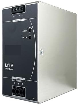 GTGFCSP Fuente de alimentación conmutada de riel DRL-24V240W1AA, 24 V, 10 A, 240 W CC, Voltaje regulado