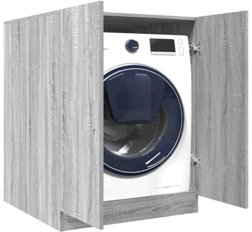 Générique Meuble pour Machine à Laver Sonoma Gris 71x71,5x91,5 cm, Accessoires pour appareils de blanchisserie, Accessoires pour Lave-Linge & sèche-Linge, Sonoma Gris, (Poids 30KG)