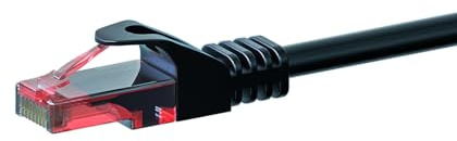 Danicom CAT6 Netzwerkkabel - U/UTP - 0,15 m - Schwarz - 100% Kupfer | POE, Ethernet, LAN, Patchkabel, Datenkabel, RJ45 - für Serverschränke, Switches, Router, Modems!