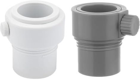 FUBESK Pool-Stabilisator für 38,1 cm und 342,9 cm Stangen, sicher passend für Einzelgewindehülsen, UV-ABS, Grau oder Weiß + Grau