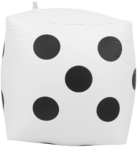 Cryfokt Aufblasbare Würfel, Tragbares PVC-Spielzeug, Entleerbares Wasserspiel, Pädagogische Requisite für Partyaktivitäten, Rot/blau/grün, Geeignet für über 1 Jahr (White)