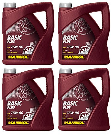 MANNOL 4 x 4L Basic Plus Getriebeoel 75W-90/GL 4+ Schaltgetriebe- Achs- oel 501. 5