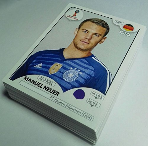 Panini WM 2018 Russia - 100 verschiedene Sticker in Tin Dose