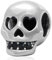 Totenkopf Anhänger 925er Sterlingsilber, christlicher Anhänger, Piraten-, Halloween-Anhänger für Pandora-Armband Schwarz