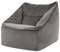 Icon Natalia Sitzsack Sessel für Erwachsene, Dunkelgrau, Flauschiger Samtstoff, Riesen Sitzsack Samt mit Füllung, Bean Bag Chair, Bequemer Sessel Wohnzimmer, Lounge, Schlafzimmer, Büro