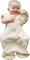 CCOCCOZAM Pucksack, Übergang Pucksack, Baby Schlafsack, Baby Wickeltuch, 100% Bio-Baumwolle, Umklappbares Müffchen, 2-Wege Zipper, Elfenbein, Größe, 6–12 Monate, 8,6–11,8 kg