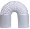Tubo di scarico aria condizionata, PVC, Bianco, 13 cm x 2 m, 1 mm, 1 pezzo