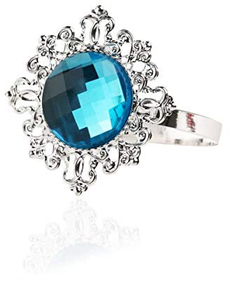 BESPORTBLE 12 Stück Strass Serviettenringe Weihnachten Runde Serviette Schnallenhalter für Weihnachten Hochzeitsfeier Bankett Empfang Catering (Blau)