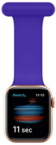 LJLB Ansteckuhr fob Kompatibel mit Apple Watch Armband 42mm 44mm, Silikonband mit Pin für Schwestern, Health Care Arbeite, für iWatch Series SE/6/5/4/3/2/1, Purpur