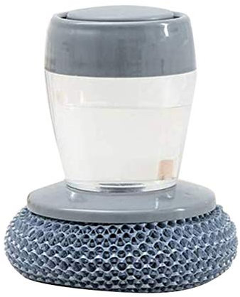 Fencelly Seifenspender Handflächenbürste – Stahl Geschirrschrubber Seifenspender Stahlbürste Aufbewahrungsset Scheuerschwamm Topf Schrubber Metall Schwamm Haushalt Küche Reinigungsbürste…