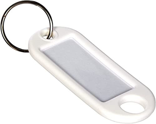 Wedo 262811800 Lot de 100 Porte-Clés avec Anneau Blanc