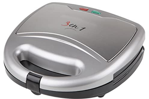 Sandwichera Multifunción. 3 en 1 Placas intercambiables. SANDWICH/GRILL/GOFRE. Potencia 800 W.