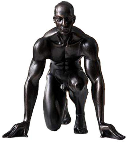 LLSJF Skulpturen Statuen Dekoration Statue Dekoration Skulpturen Start Athlet Skulptur Handgefertigte Kunstharz-Kunsthandwerk-Ornamente