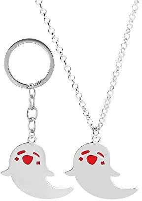 Gen shin Impact Collier Gen shin Hu Tao Elf Pendant Porte-clés 2pcs