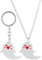 Gen shin Impact Collier Gen shin Hu Tao Elf Pendant Porte-clés 2pcs
