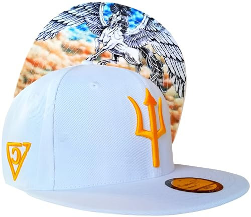 Capiche [99+ VARIATIONEN] Snapback Cap - Kappe - Baseball - Mütze - Herren - Weiß - Griechisches mythologisches Wesen - Pferd - Flügel - [Ancient Greek] Pegasus