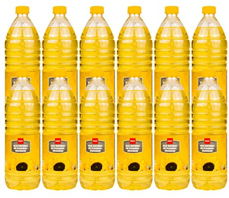 Olio di girasole, 3 litri, olio da cucina, olio per friggere, olio vegetale, olio per friggere e friggere (3)