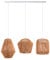 Paco Home Pendelleuchte Esstisch Korb Boho Hängelampe Esszimmer Lampe E27 Pendellampe Rattan Papier, Farbe:Natur (Ø28 + Ø30 + Ø33cm), Leuchtenart___Farbe:Pendelleuchte - Weiß