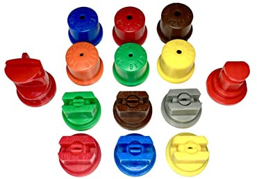 Knapsack Sprayer Nozzles, Total of 8 nozzles, Mix and Match, 110 Flat Fan, Deflector Anvil, Hollow Cone Nozzle Tips for Sprayers