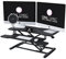 Opal Living Black 36 / 91.5cm White Standing Desk Converter with Wireless Charger and USB Port - Portable Adjustable Desk Riser with Keyboard Raiser - Stand Up Desk Converter Sit to Stand Desk Stand