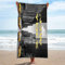 EMENZA New York Strandtuch 70 x 150 cm, 3D Taxi Microfaser Strandtuch Badetuch Groß, Schnelltrocknend Strandtücher Herren Frauen Badetücher, Strandlaken, Handtuch, Strandhandtuch