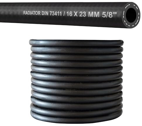 (16 mm) Auto KFZ EPDM Gummi Schlauch Kühlerschlauch Kühlwasserschlauch Heißwasserschlauch Wasserschlauch Heizungsschlauch -40 bis +120C° DIN 73411 (16 x 23 mm 5/8)