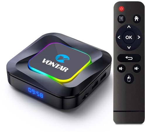 CHROX Android TV Box 13.0, VONTAR R3 Android Set Top Box 4GB RAM 128 GB ROM,RK3528 Quad Core CPU Support 2.4/5.8Ghz Dual Wifi 4K/8K H.264 HD Smart Android Box,2GB+16GB
