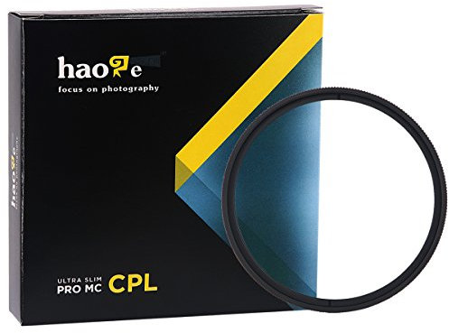 Haoge 46 mm Zirkular-Polarisationsfilter HD CPL Objektivfilter schmaler Rahmen mit mehrschichtiger Beschichtung für 46 mm Kameraobjektiv