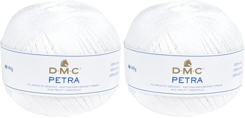 DMC Petra Yarn, 100% Cotton, Colour (B5200), Size 3 (Pack of 2)