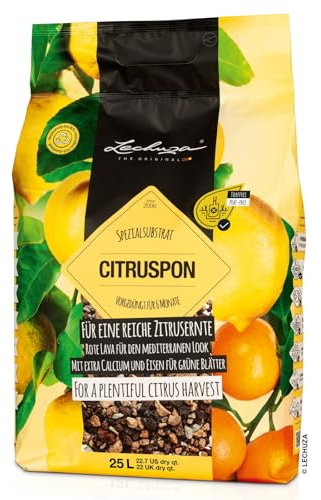 LECHUZA-Pflanzsubstrat CITRUSPON 25 Liter | für Zitruspflanzen | torffrei und vorgedüngt | 195401