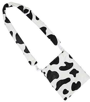 SWOOMEY 1stk Schultasche Mit Kuhmuster Schultertasche Kuh Umhängetasche Crossbody-umhängetasche Trendige Tasche Mit Kuhmuster Studentenhandtasche Plüsch Studententasche Damen Flauschige