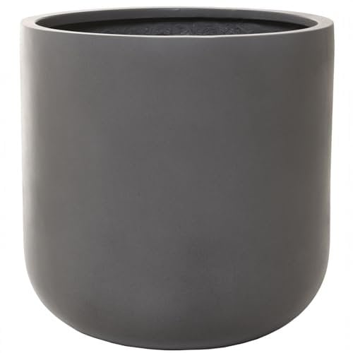 VIVANNO Blumentopf Pflanztopf Fiberglas Chico Beton-Design Grau (40x40 cm)